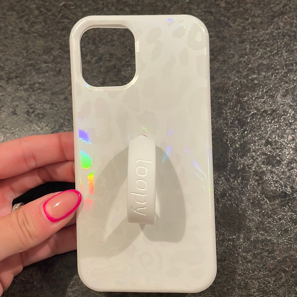 loopy case- iPhone 12 mini opal leopard